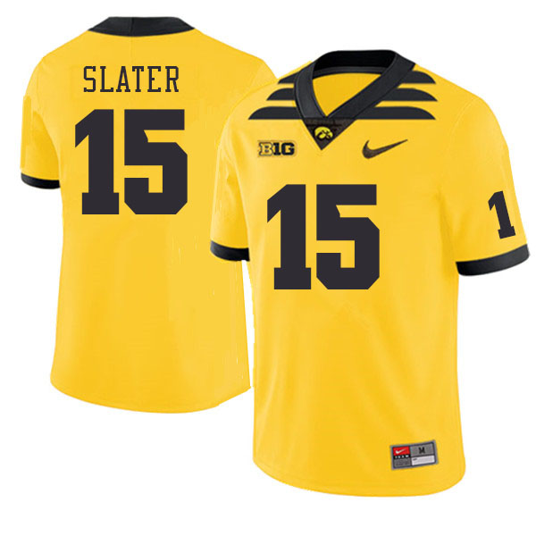 Iowa Hawkeyes #15 Duke Slater College Football Jerseys Stitched Sale-Gold